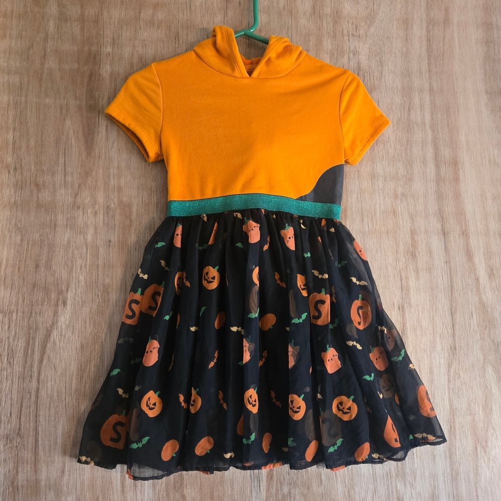 Original Squishmallows Cam the Cat Pumpkin Halloween Cosplay Hooded Dress Size L